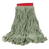 Rubbermaid FGD25306GR00 Super Stitch Blend Mop Heads, Cotton/Synthetic, Green, Large