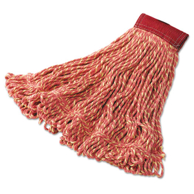 Rubbermaid FGD25306RD00 Super Stitch Blend Mop Heads, Cotton/Synthetic, Red, Large