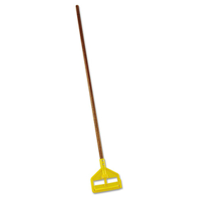 Rubbermaid RCPH115 Invader Wood Side-Gate Wet-Mop Handle, 54", Natural/Yellow