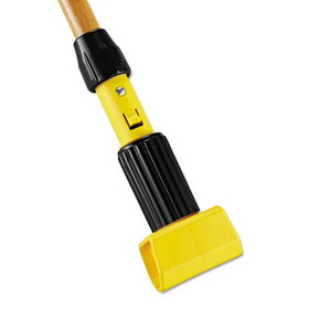 Rubbermaid RCPH216 Gripper Hardwood Mop Handle, 1.13" dia x 60", Natural/Yellow