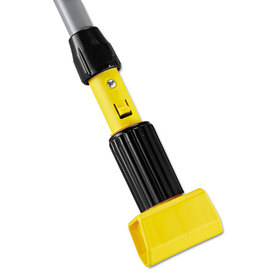Rubbermaid RCPH226 Gripper Aluminum Mop Handle, 1.13" dia x 60", Gray/Yellow