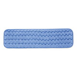 Rubbermaid RCPQ41000BLU Microfiber Wet Room Pad, Split Nylon/polyester Blend, 18