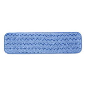 Rubbermaid RCPQ41000BLU Microfiber Wet Room Pad, Split Nylon/polyester Blend, 18", Blue, 12/carton