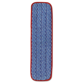 Rubbermaid FGQ41000RD00 Microfiber Wet Mopping Pad, 18 1/2" x 5 1/2" x 1/2", Red, 12/Carton