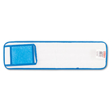 Rubbermaid RCPQ411BLU Microfiber Wet Room Pads, 24 In. Long, Split Nylon/polyester Blend, Blue