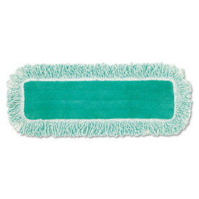 Rubbermaid RCPQ418GNCT Dust Pad with Fringe, Microfiber, 18" Long, Green, 6/Carton