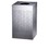 Rubbermaid RCPSC18EPLSM Designer Line Silhouettes Receptacle, Steel, 29gal, Silver Metallic, Price/EA