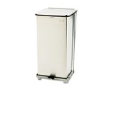 Rubbermaid RCPST24SSPL Defenders Biohazard Step Can, Square, Steel, 24gal, Stainless Steel