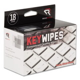 Advantus REARR1233 KeyWipes Keyboard Wet Wipes, 6.88 x 5, Unscented, 18/Box
