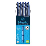 Schneider RED183403 One Hybrid N Roller Ball Pen, Stick, Extra-Fine 0.3 mm, Blue Ink, Blue Barrel, 10/Box