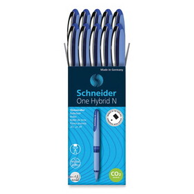 Schneider RED183403 One Hybrid Gel Pen, Stick, Extra-Fine 0.3 mm, Blue Ink, Blue Barrel, 10/Box