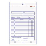 Rediform RED1L141 Purchase Order Book, Bottom Punch, 5 1/2 X 7 7/8, 3-Part Carbonless, 50 Forms