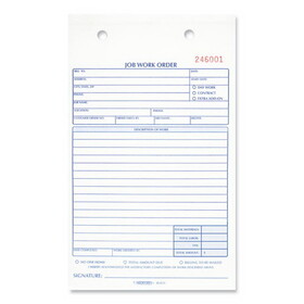 Rediform RED4L456 Job Work Order Book, 5 1/2 X 8 1/2, Two Part Carbonless, 50/book