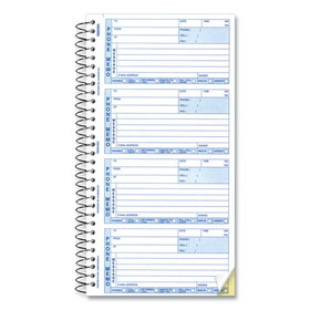 Rediform RED50076 Telephone Message Book, Two-Part Carbonless, 5 x 2.75, 4 Forms/Sheet, 400 Forms Total