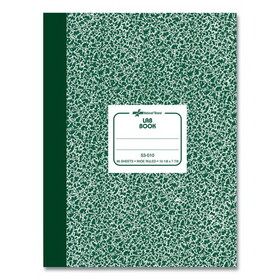 REDIFORM OFFICE PRODUCTS RED53010 Lab Notebook, Wide/Legal Rule, Green Marble Cover, (96) 10.13 x 7.88 Sheets