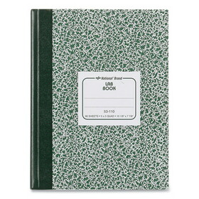 REDIFORM OFFICE PRODUCTS RED53110 Lab Notebook, Quadrille Rule (5 sq/in), Green Marble Cover, (96) 10.13 x 7.88 Sheets