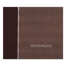 REDIFORM OFFICE PRODUCTS RED57803 Hardcover Visitor Register Book, Burgundy Cover, 9.78 x 8.5 Sheets, 128 Sheets/Book