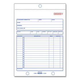 Rediform RED5L350 Sales Book, 15 Lines, Three-Part Carbonless, 5.5 x 7.88, 50 Forms Total