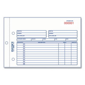 Rediform RED7L721 Invoice Book, 5 1/2 X 7 7/8, Carbonless Duplicate, 50 Sets/book