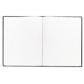 Blueline REDA1081 Executive Notebook with Ribbon Bookmark, 1-Subject, Medium/College Rule, Black Cover, (75) 10.75 x 8.5 Sheets