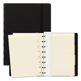 Filofax B115007U Notebook, 1 Subject, Medium/College Rule, Black Cover, 8.25 x 5.81, 112 Sheets