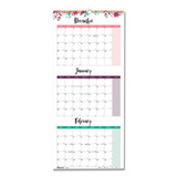 Blueline REDC171129 3-Month Wall Calendar, Colorful Leaves Artwork, 12.25 x 27, White/Multicolor Sheets, 12-Month (Jan to Dec): 2023