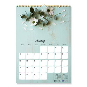Blueline REDC173122 Romantic Wall Calendar, Romantic Floral Photography, 12 x 17, Multicolor/White Sheets, 12-Month (Jan to Dec): 2023