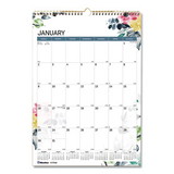 Blueline REDC173126 12-Month Colorful Wall Calendar, Watercolor Floral Artwork, 12 x 17, White/Multicolor Sheets, 12-Month (Jan to Dec): 2023