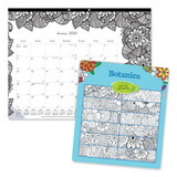 Blueline REDC2917311 Monthly Desk Pad Calendar, DoodlePlan Coloring Pages, 22 x 17, Black Binding, Clear Corners, 12-Month (Jan to Dec): 2025