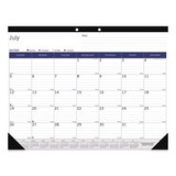 Blueline CA177227 Academic Desk Pad Calendar, 22 x 17, White/Blue/Gray, 2022-2023
