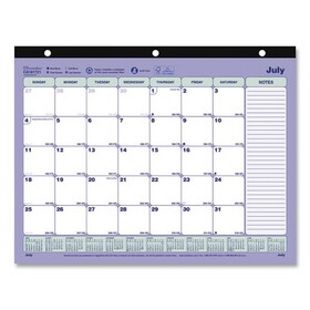 Brownline REDCA181721 Academic 13-Month Desk Pad Calendar, 11 x 8.5, Blue/White, 2022-2024
