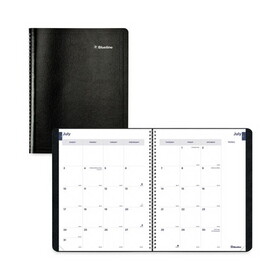 Blueline REDCA701BLK Academic Monthly Planner, 11 x 8.5, Black Cover, 14-Month (July to Aug): 2022 to 2023