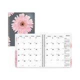 Brownline REDCB1200G05 Essential Collection 14-Month Ruled Monthly Planner, 8.88 x 7.13, Daisy Black/Pink Cover, 14-Month (Dec to Jan): 2022 to 2023