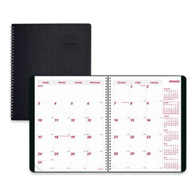 Brownline REDCB1262VBLK Duraflex 14-Month Planner, 8 1/2 X 11, Black, 2016-2018