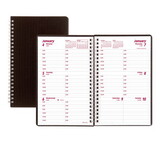 Brownline REDCB75VBLK DuraFlex Weekly Planner, 8 x 5, Black Cover, 12-Month (Jan to Dec): 2025