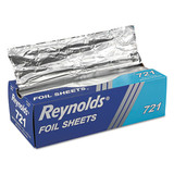 Reynolds Wrap RFP721BX Pop-Up Interfolded Aluminum Foil Sheets, 12 x 10 3/4, Silver, 500/Box