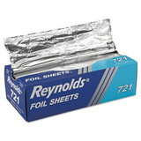 Reynolds Wrap RFP721 Interfolded Aluminum Foil Sheets, 10.75 x 12, 500 Sheets/Box, 6 Boxes/Carton