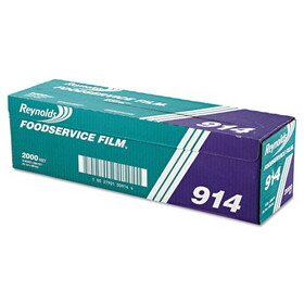 Reynolds Wrap RFP914 PVC Film Roll with Cutter Box, 18" x 2,000 ft, Clear