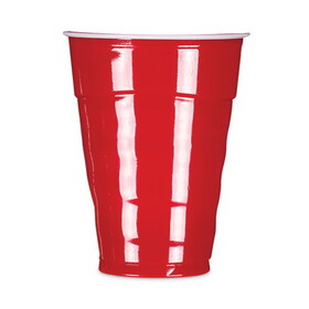 Hefty RFPC20950CT Easy Grip Disposable Plastic Party Cups, 9 oz, Red, 50/Pack, 12 Packs/Carton
