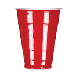 Hefty RFPC21895 Easy Grip Disposable Plastic Party Cups, 18 oz, Red, 50/Pack, 8 Packs/Carton