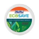 Hefty RFPD71625PK ECOSAVE Tableware, Bowl, Bagasse, 16 oz, White, 25/Pack