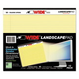 Roaring Spring ROA74501 Wide Landscape Format Writing Pad, College Ruled, 11 X 9-1/2, Canary, 40 Sheets