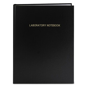 Roaring Spring ROA77160 Lab Research Notebook, Quadrille, 8-3/4w X 11-1/4h, 72 White Pages, Black Cover