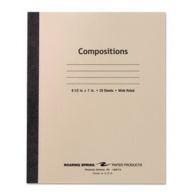 ROARING SPRING PAPER PRODUCTS ROA77340 Stitched Composition Book, Legal Rule, 8-1/2 X 7, We, 20 Sheets