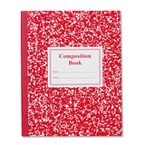 Roaring Spring ROA77922 Grade School Ruled Composition Book, 9-3/4 X 7-3/4, Red Cover, 50 Pages