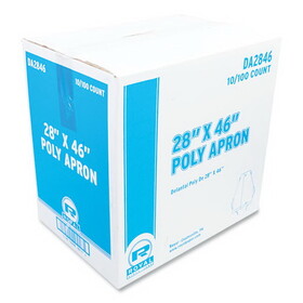 AmerCareRoyal RPPDA2846 Poly Apron, 28 x 46,  One Size Fits All, White, 100/Pack, 10 Packs/Carton