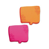 Redi-Tag RTG22100 Thought Bubble Notes, 2 3/4 X 2 3/4, Neon Orange/magenta, 75-Sheet Pads, 2/set