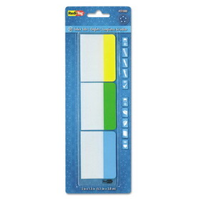 Redi-Tag RTG31080 Write-On Index Tabs, 1/5-Cut, Assorted Colors, 2" Wide, 30/Pack