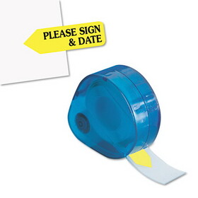 REDI-TAG CORPORATION RTG81124 Arrow Message Page Flags In Dispenser, "please Sign And Date", Yellow, 120 Flags