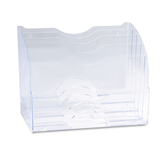 ELDON OFFICE PRODUCTS RUB94610ROS Two-Way Organizer, Five Sections, Plastic, 8 3/4 X 10 3/8 X 13 5/8, Clear